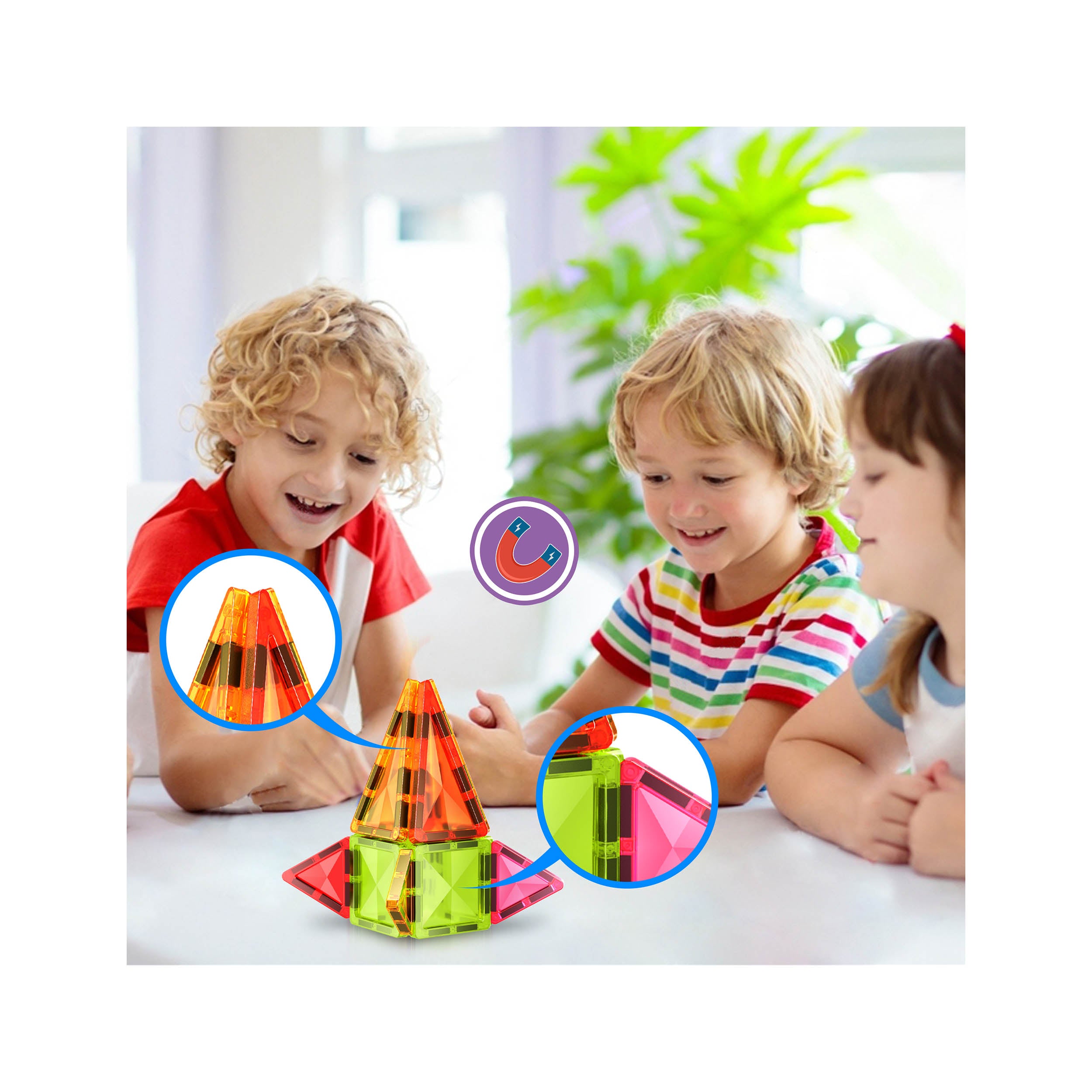 EverPlay 12pc Magnet Tiles Building Block Travel Set