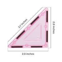 PicassoTiles 4 Piece Pink Right Triangle Magnetic Tiles