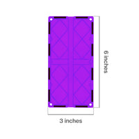 PicassoTiles 4 Piece Purple Race Car Track Long Magnetic Tiles