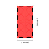 PicassoTiles 4 Piece Red Race Car Track Long Magnetic Tiles