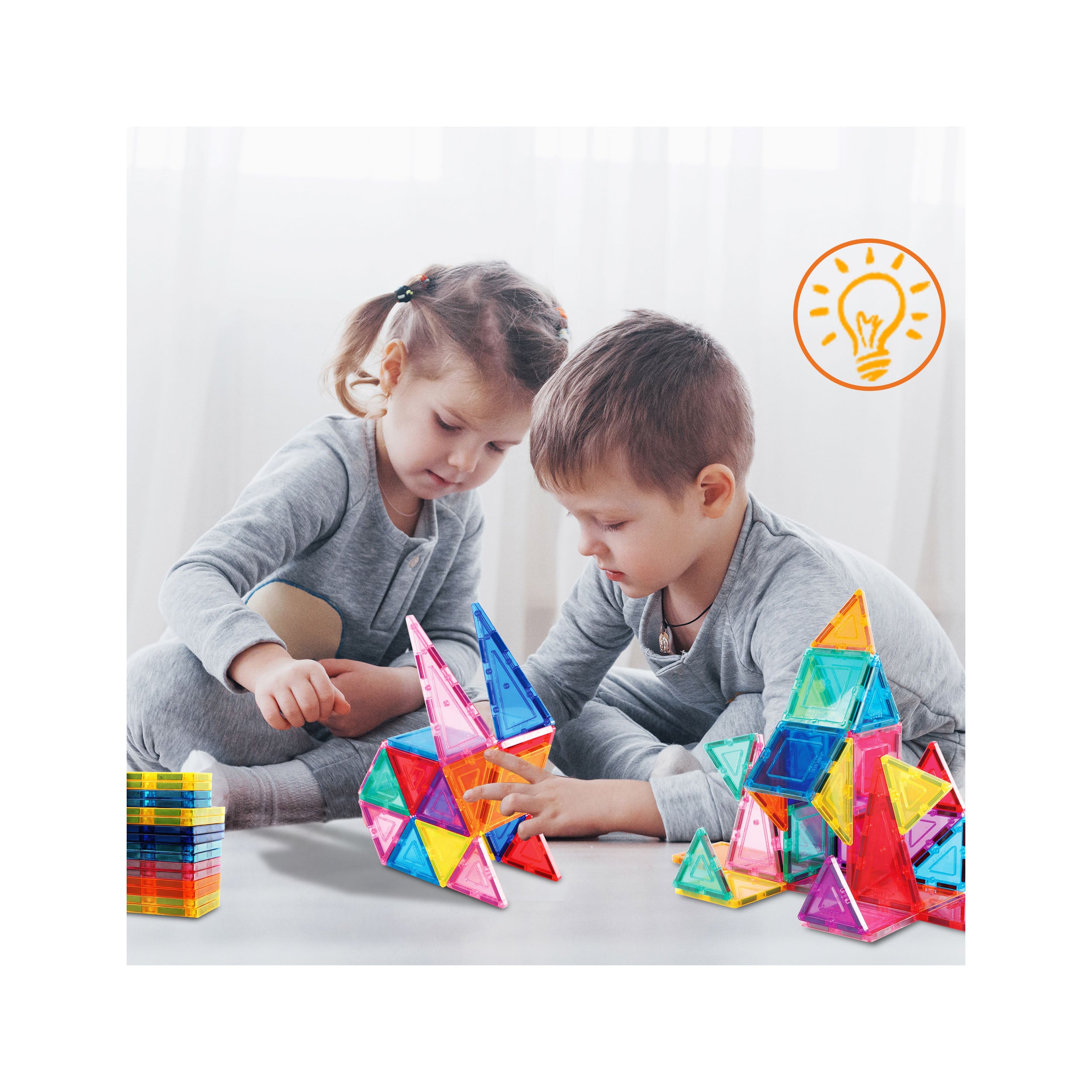 PicassoTiles Magnet Tile Building Block Classic 12pc Set