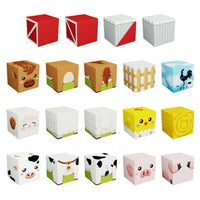 PicassoTiles Magnet Cube Farm House Mix and Match Building Set