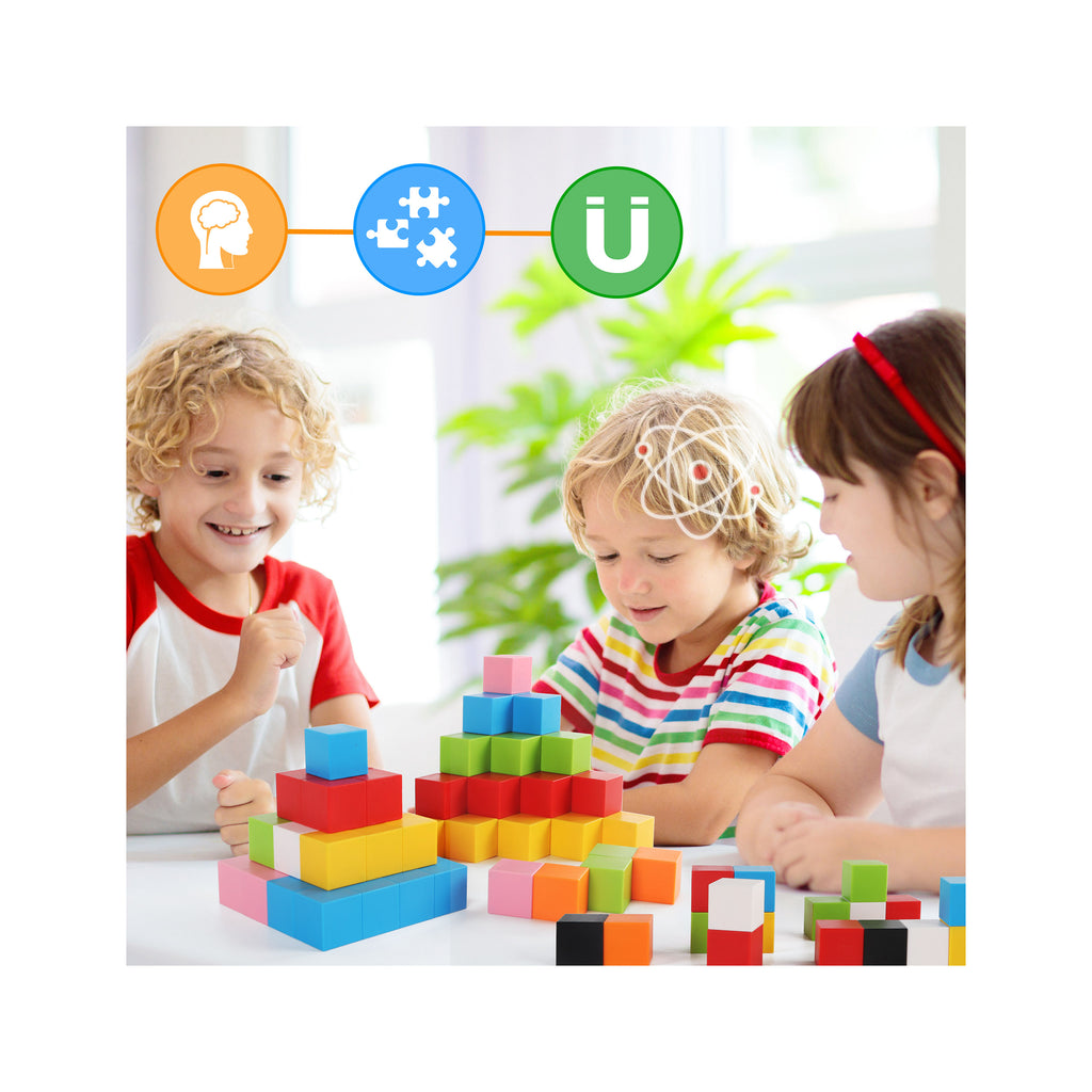 PicassoTiles Magnet Cube Building Blocks 80 Pieces 1.2