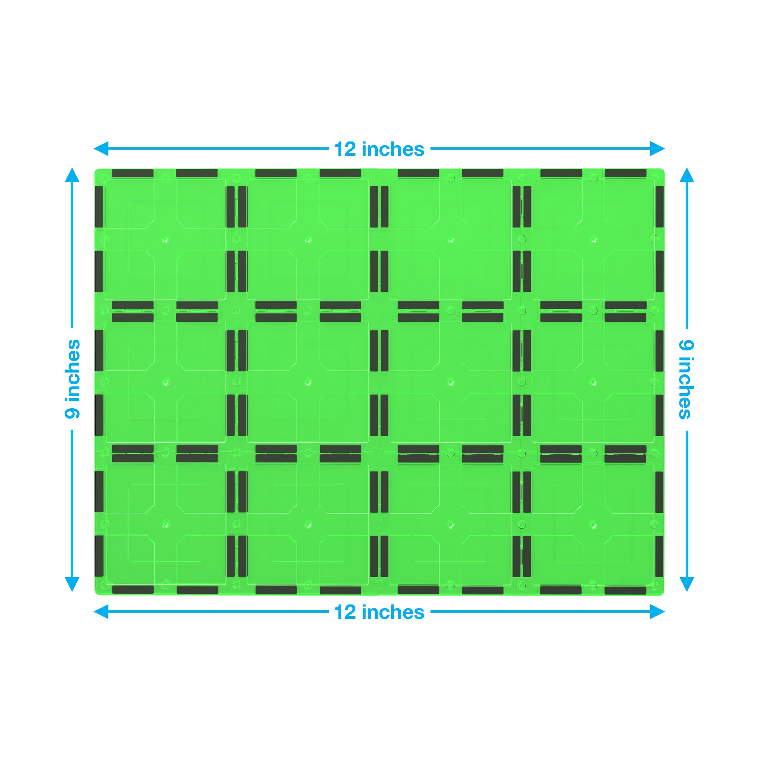 PicassoTiles Big Magnetic Tile Stabilizer Base - 2 Pieces