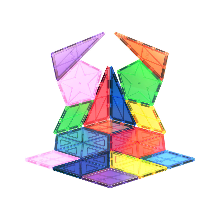 PicassoTiles 16 Piece Geometry Magnetic Building Block Set