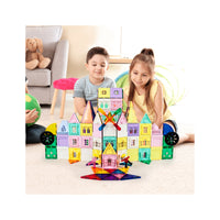 PicassoTiles Magnetic Tile Castle Set with Action Figures & Enhancements