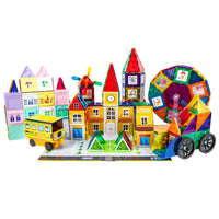 PicassoTiles 3in1 School, Hospital, and Police Station Building Blocks Set