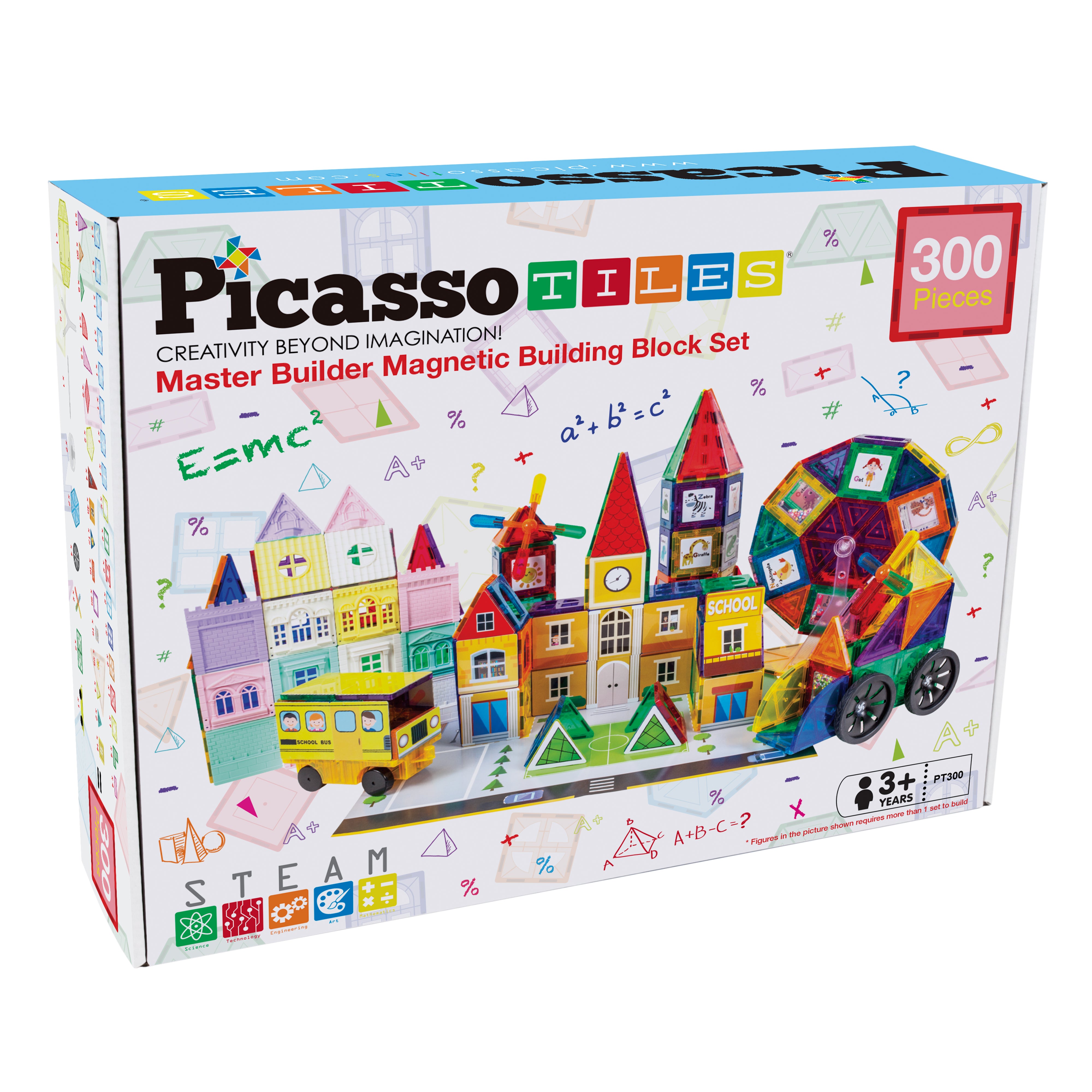 PicassoTiles 3in1 School, Hospital, and Police Station Building Blocks Set