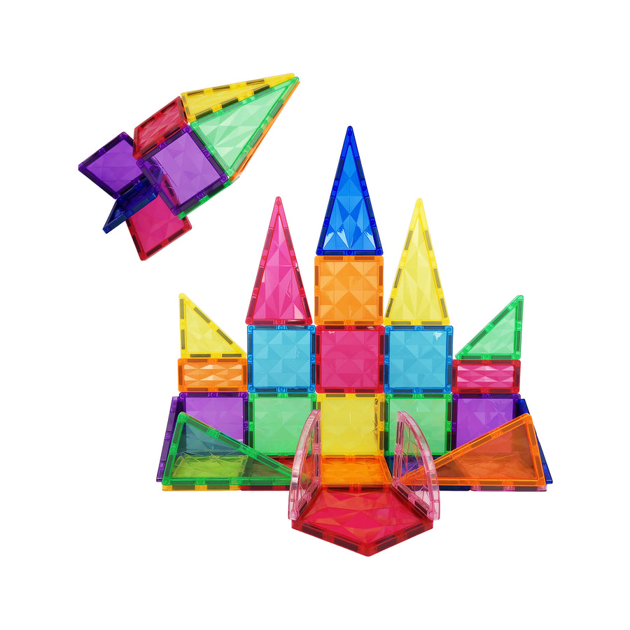 PicassoTiles 41pc Prism Magnetic Building Block Set