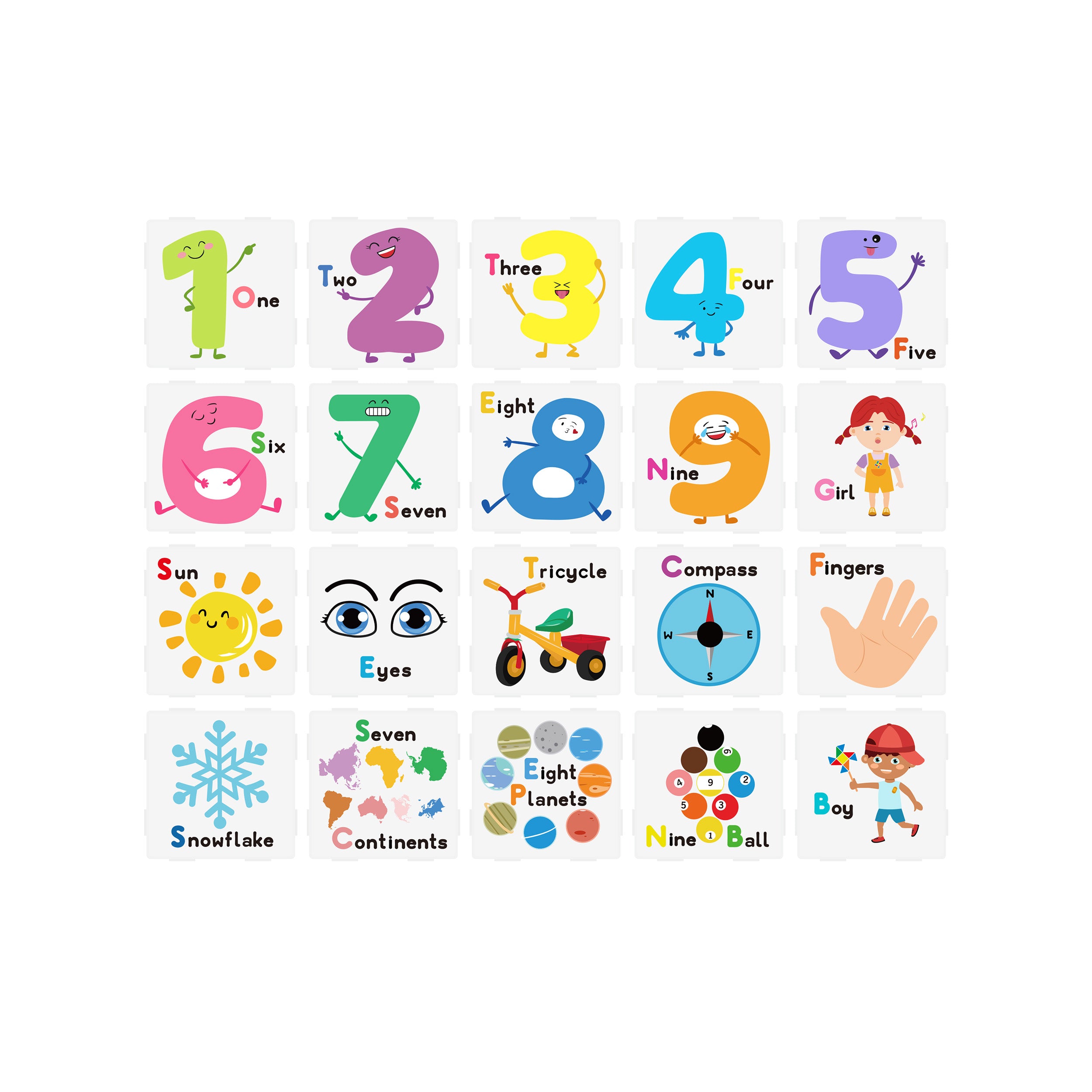 PicassoTiles Magnet Tile Toy Click-In Graphic Art Piece Set - 42 Pieces