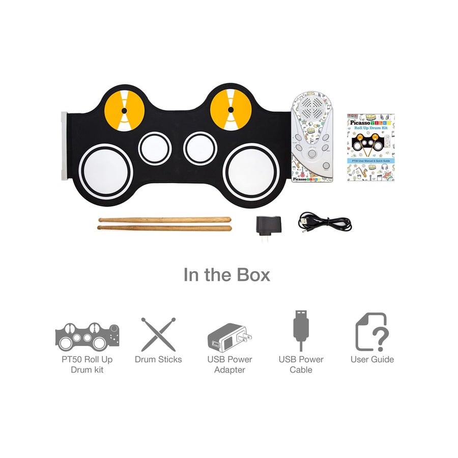 PicassoTiles Flexible Roll-Up Educational Electronic Drum Kit