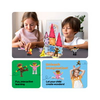 PicassoTiles 4 Piece Career Character Action Figure Magnet Tile Playset