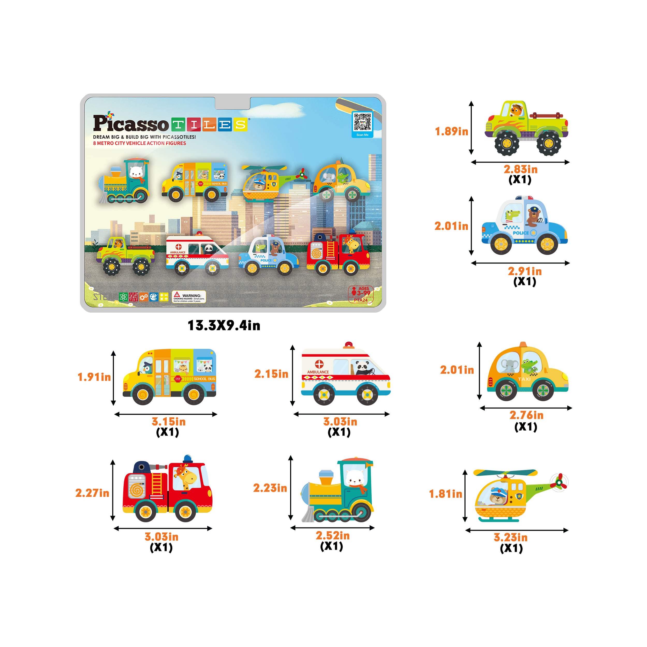 PicassoTiles 8pc Magnet Building Blocks Metro City 8 Vehicle Magnetized  Action Figures Compatible Magnetic Structural Build Magnets Tile Accessory  Playset STEAM Educational Learning Toys Ages 3+ PTA24, Building Sets -   Canada