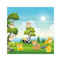 PicassoTiles Magnet Tile Building Blocks 8 Forest Animal Action Figures