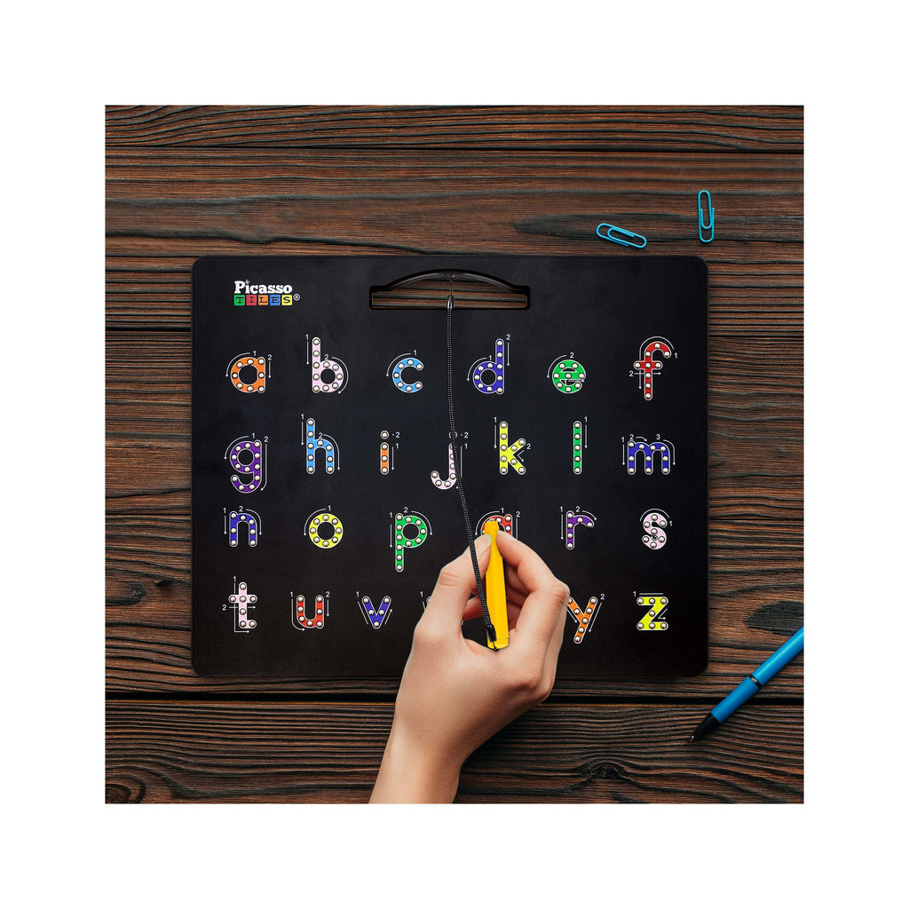 PicassoTiles Double-Sided Magnetic Drawing Board Alphabet Letter and F