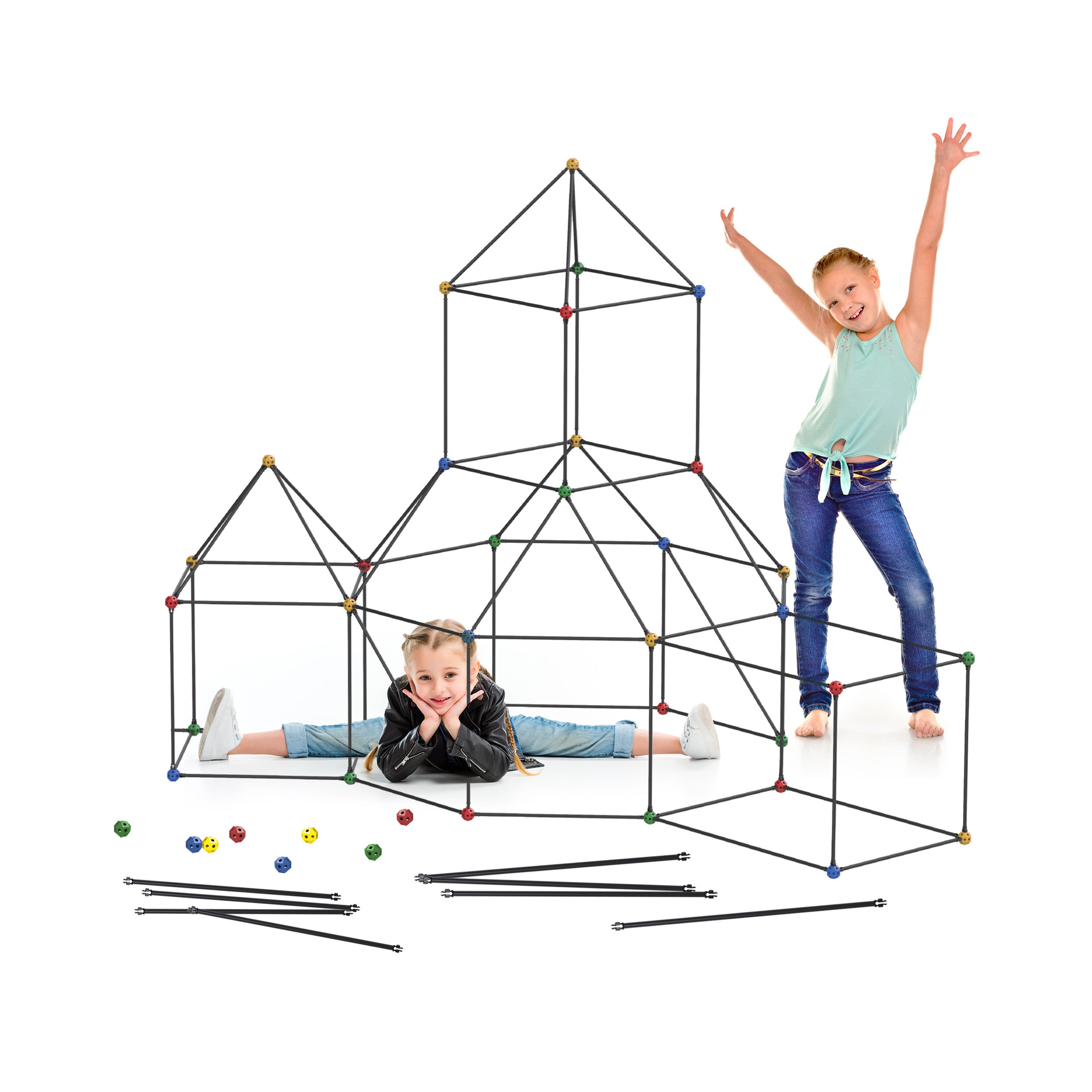 PicassoTiles 125 Piece Fort Building Kit