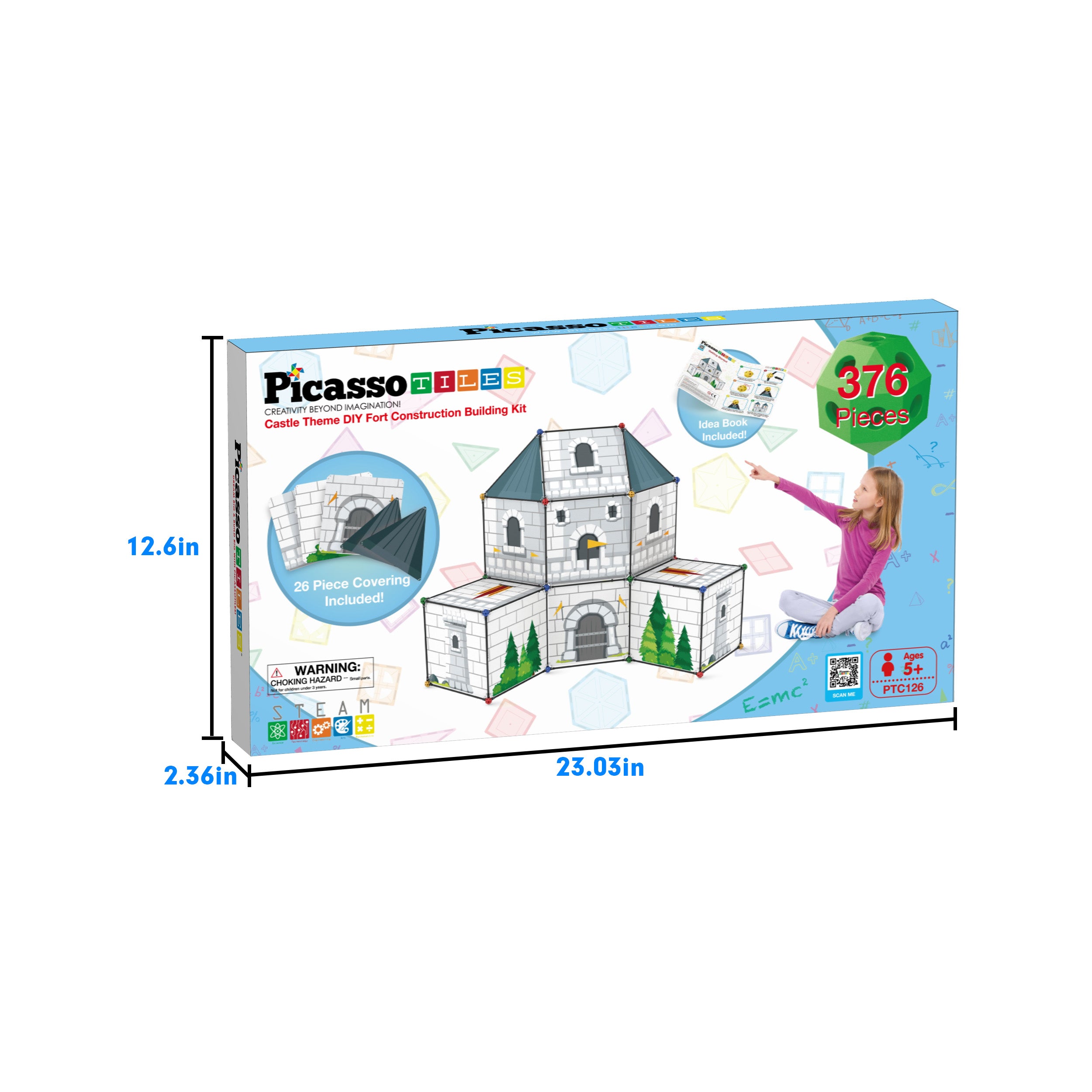 PicassoTiles Fort Building Tent Castle Theme Set