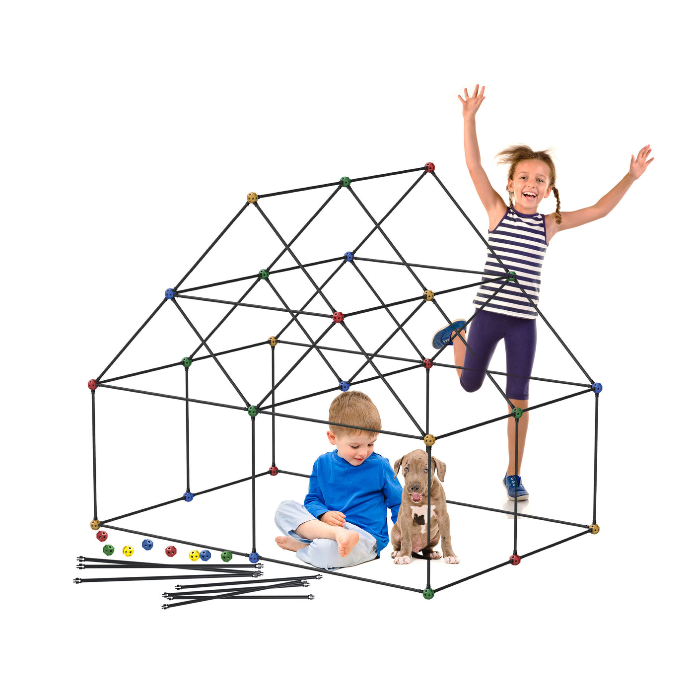 PicassoTiles 150 Piece Fort Building Kit