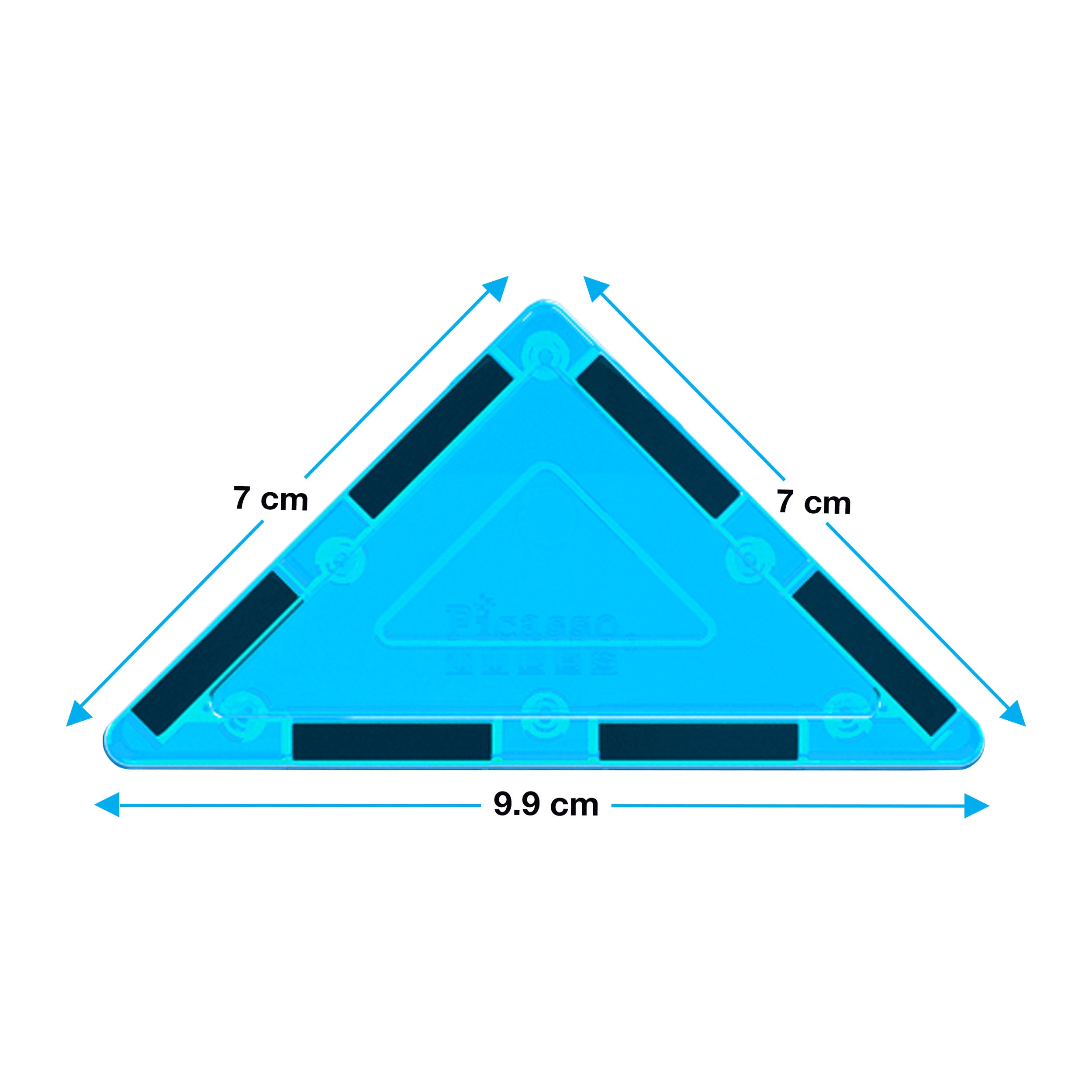 PicassoTiles Magnet Tile 12 Piece Right Triangle Expansion Pack