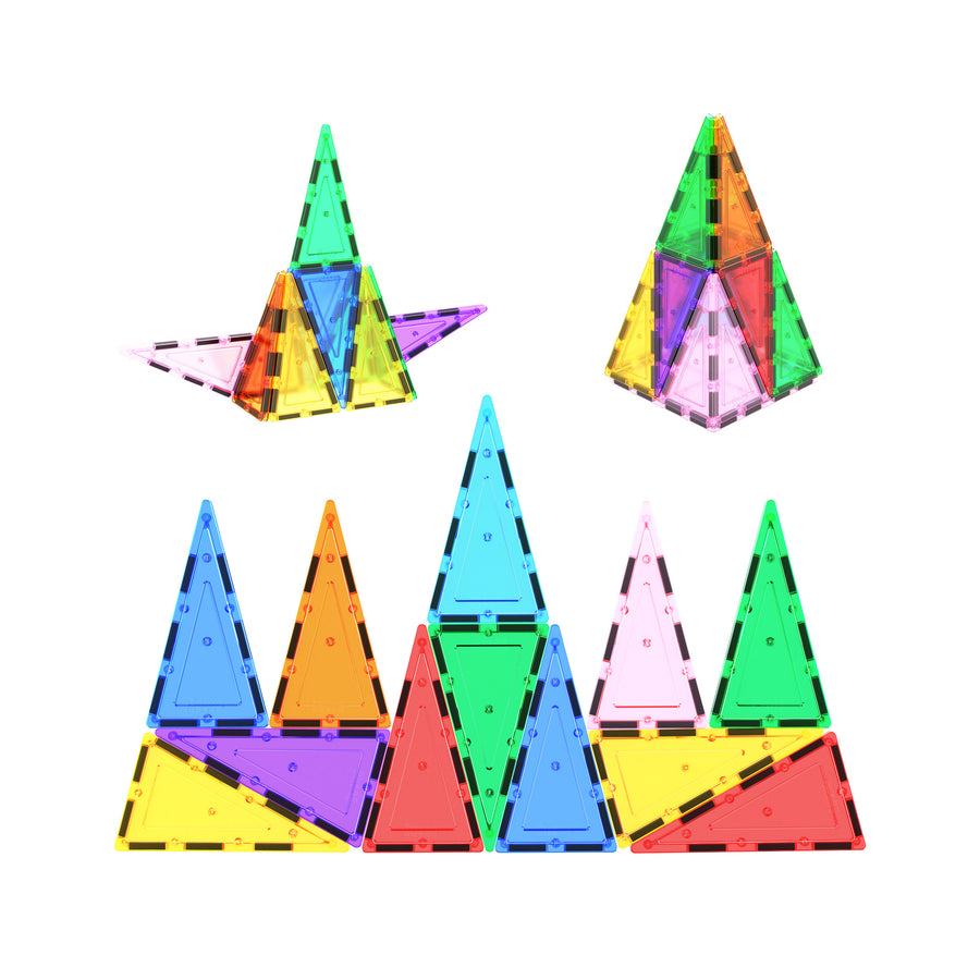 PicassoTiles® 12 Piece Tall Triangle Expansion Pack PTE03