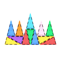 PicassoTiles® 12 Piece Tall Triangle Expansion Pack PTE03