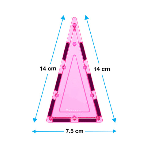 PicassoTiles® 12 Piece Tall Triangle Expansion Pack PTE03