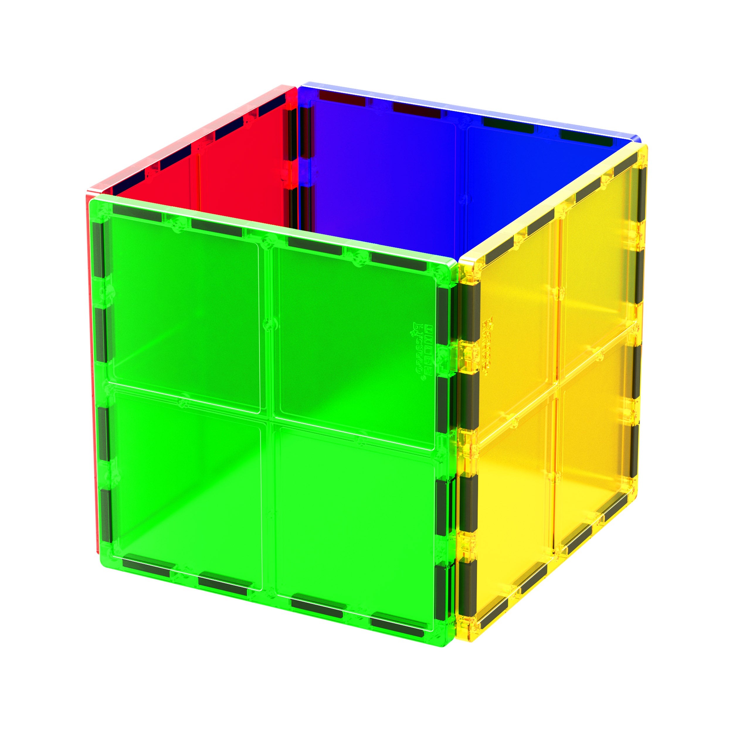 PicassoTiles 4pc Large Square Magnet Tiles Expansion Pack