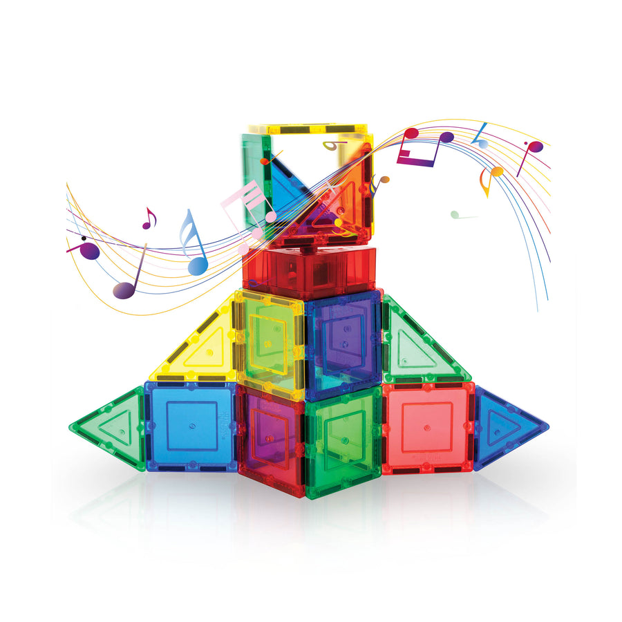 PicassoTiles Magnetic Building Tiles Interactive Musical Tile Toy Set
