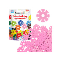 PicassoTiles Building Chip Interlocking Disc Construction Blocks in Color Pink