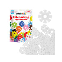 PicassoTiles Building Chip Interlocking Disc Construction Blocks in Color White