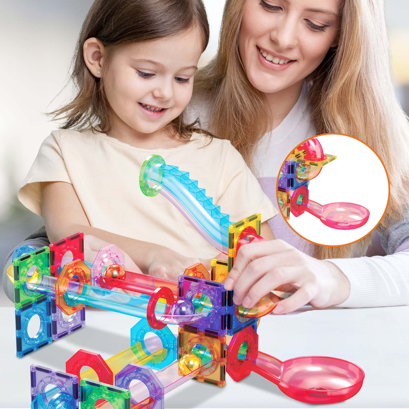 PicassoTiles 15pc Marble Run Expansion Pack Sets