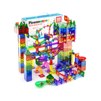 PicassoTiles 120 Pieces Marble Run Set