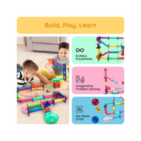 PicassoTiles 120 Pieces Marble Run Set