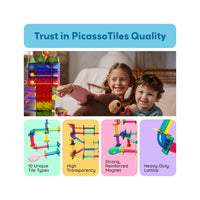 PicassoTiles 120 Pieces Marble Run Set