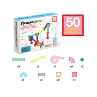 PicassoTiles 50pc Marble Run Building Blocks Set