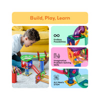 PicassoTiles 50pc Marble Run Building Blocks Set