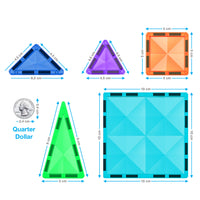 PicassoTiles Mini Diamond Travel Size 100pc Magnet Building Tile Set