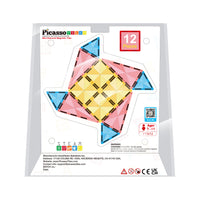 PicassoTiles 12pc Magnet Tile Building Blocks Mini Diamond Travel Set