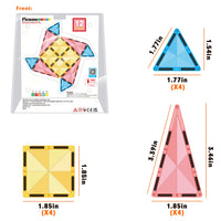 PicassoTiles 12pc Magnet Tile Building Blocks Mini Diamond Travel Set