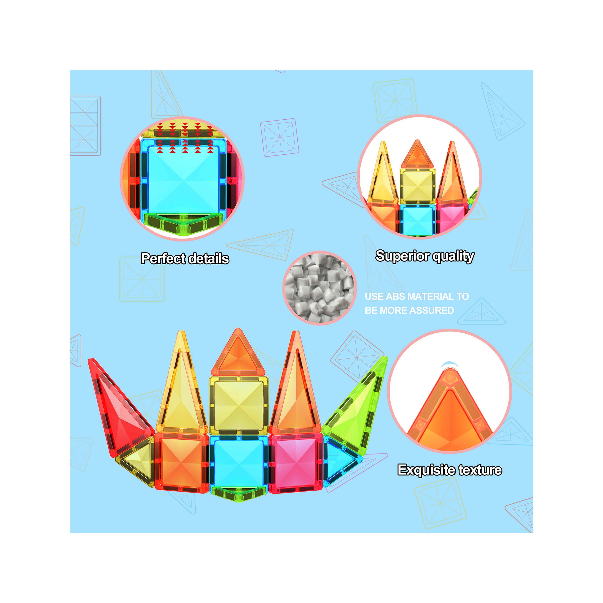 PicassoTiles Mini Diamond Series 24pc Travel Set