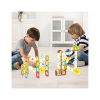 PicassoTiles Travel Sized 100 Piece Marble Run Playset