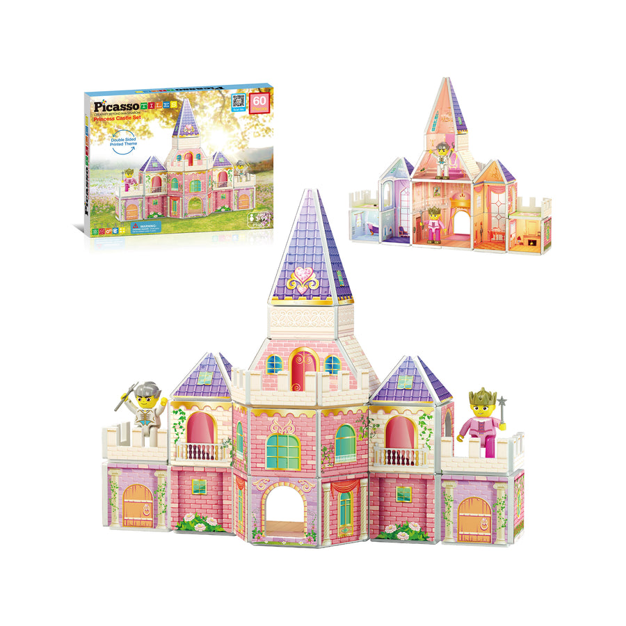 PicassoTiles 60pc Princess Castle