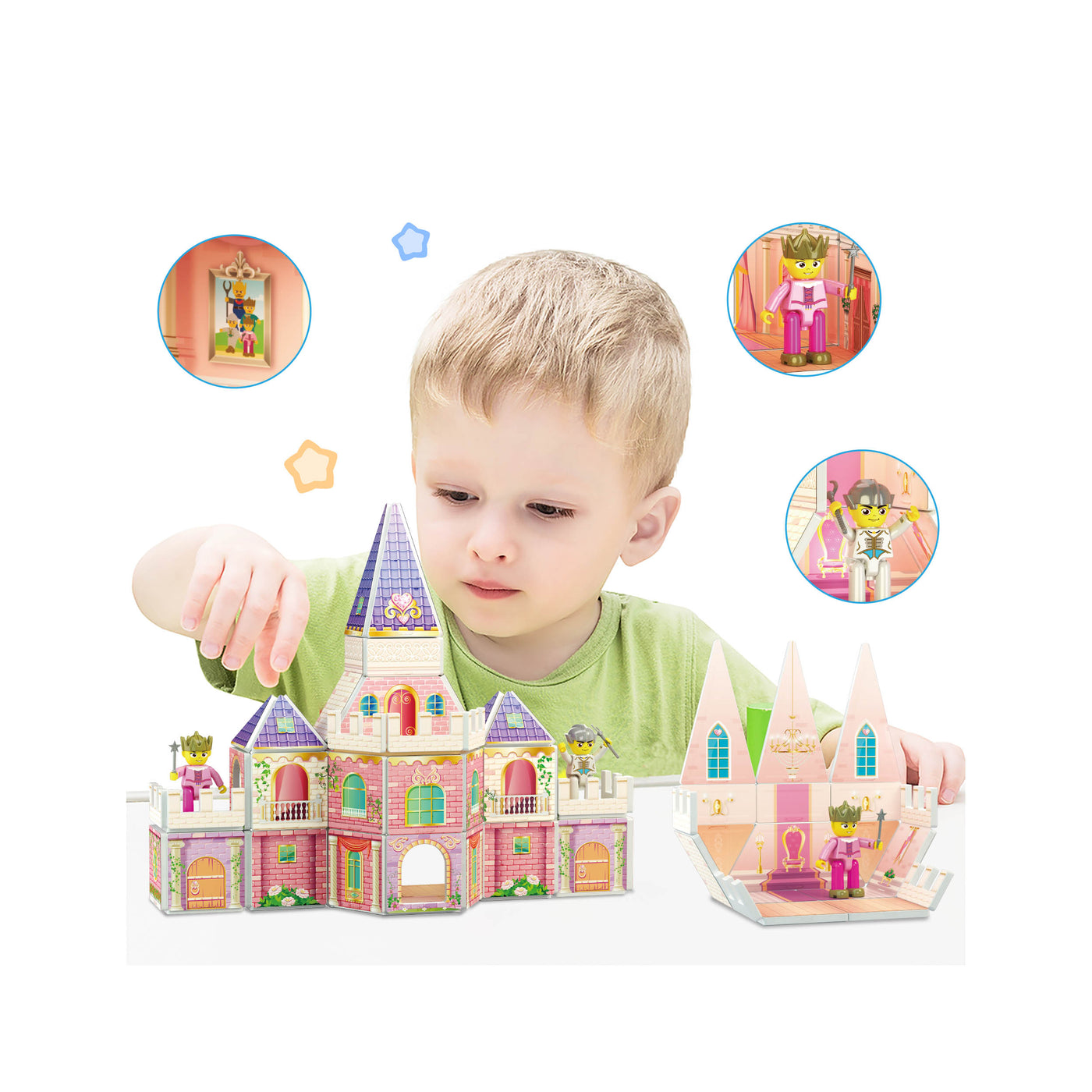 PicassoTiles 60pc Princess Castle