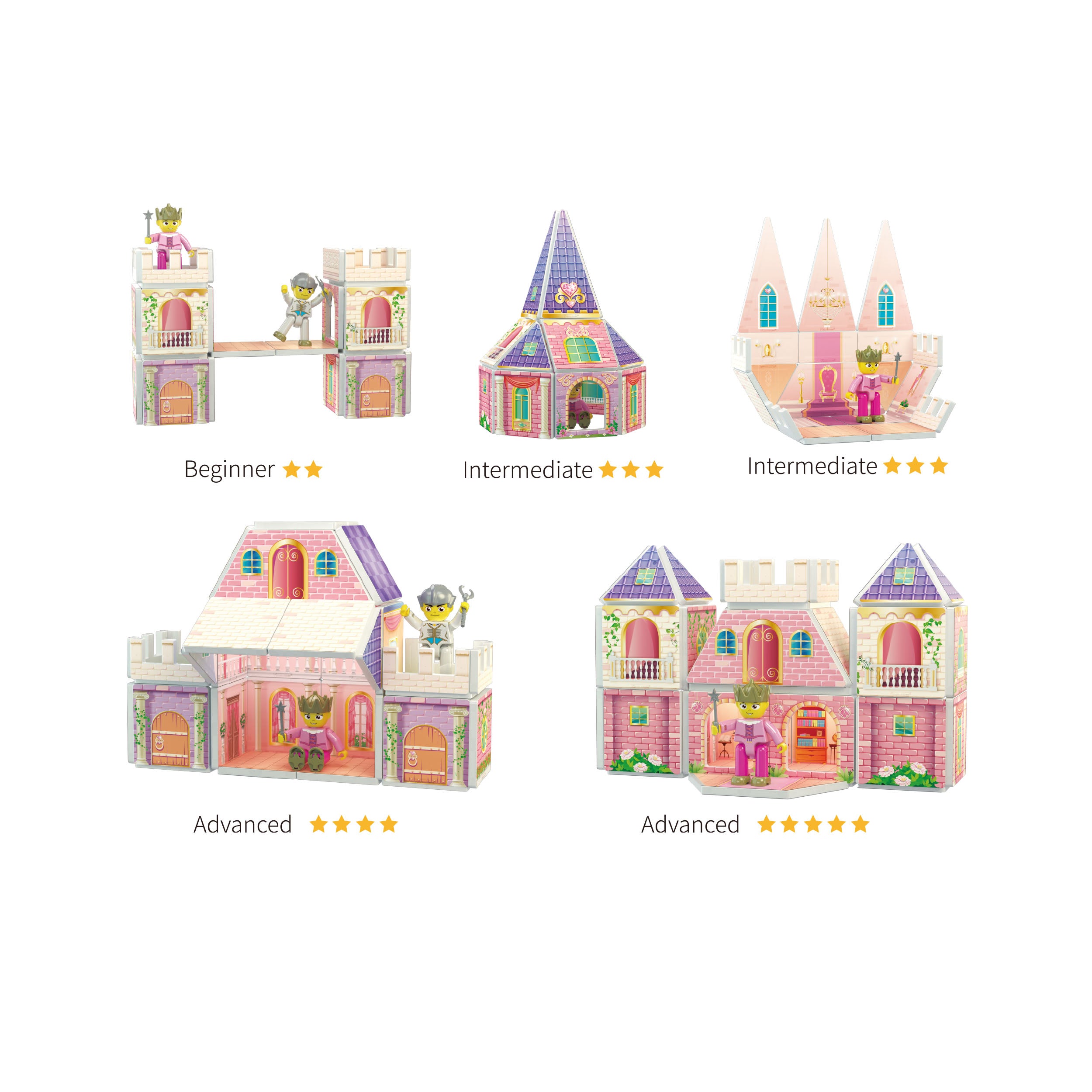 PicassoTiles 60pc Princess Castle