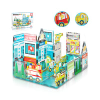 PicassoTiles Metro City Magnetic Marvels Playset