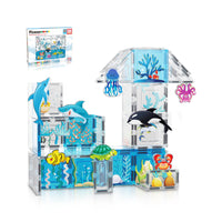PicassoTiles 52 Piece Aquarium Marine World Magnet Tile Set with Oceanic Characters