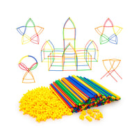 PicassoTiles 400pc Straw Building Set PTS400