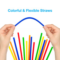 PicassoTiles 400pc Straw Building Set PTS400