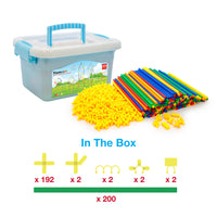 PicassoTiles 400pc Straw Building Set PTS400