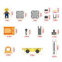 PicassoTiles Magnet Tile Building Brick Blocks 3in1 Construction Vehicle Set